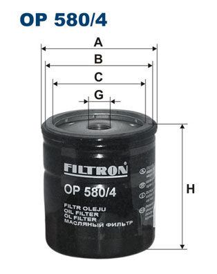 alyvos filtras - OP 580/4 FILTRON