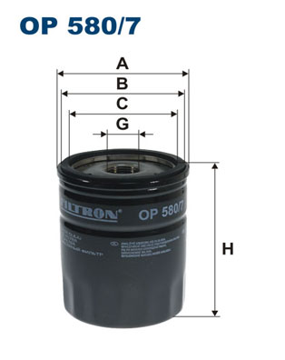 Oil Filter - OP 580/7 FILTRON
