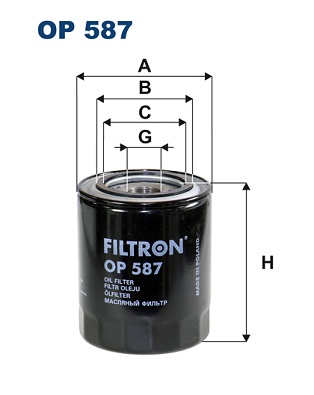 Filtro olio - OP 587 FILTRON