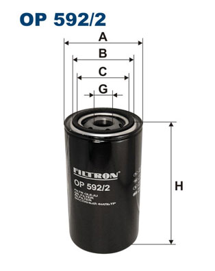 Oil Filter - OP 592/2 FILTRON