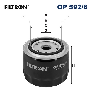 alyvos filtras - OP 592/8 FILTRON