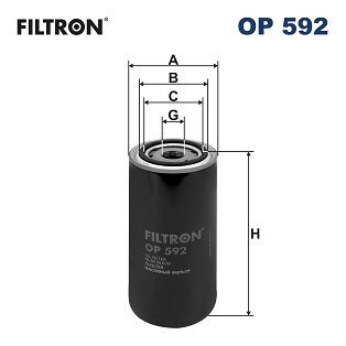 Filtro olio - OP 592 FILTRON