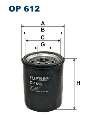 Масляный фильтр - OP 612 FILTRON