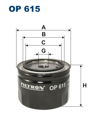 Filtro olio - OP 615 FILTRON