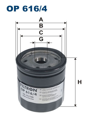 Oil Filter - OP 616/4 FILTRON