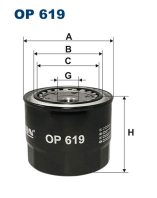Oil Filter - OP 619 FILTRON