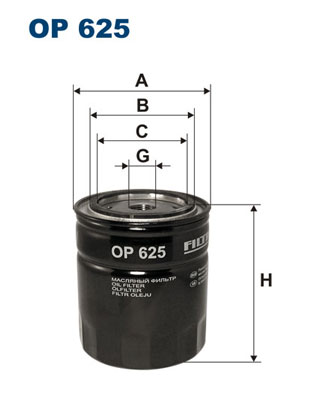 Filtro olio - OP 625 FILTRON