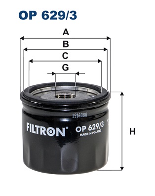Filtro olio - OP 629/3 FILTRON
