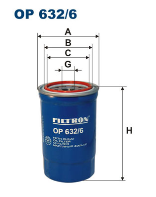 alyvos filtras - OP 632/6 FILTRON