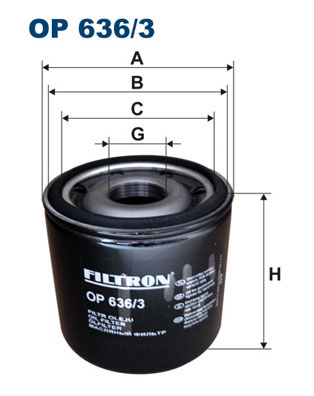 alyvos filtras - OP 636/3 FILTRON