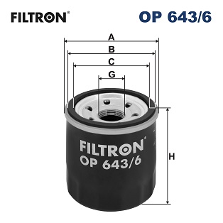 Filtro olio - OP 643/6 FILTRON