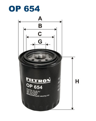 Filtro olio - OP 654 FILTRON