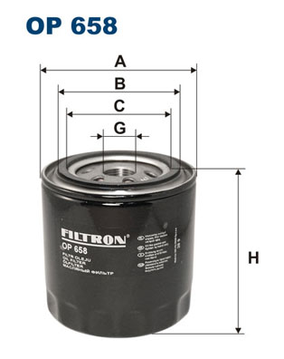 alyvos filtras - OP 658 FILTRON
