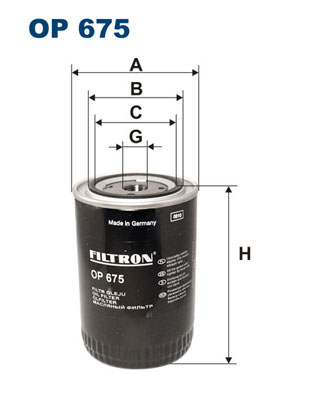 Filtro olio - OP 675 FILTRON