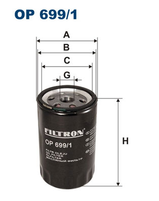 alyvos filtras - OP 699/1 FILTRON