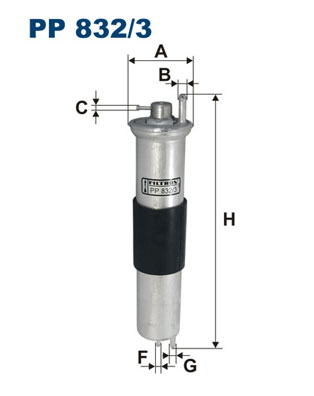 Fuel filter - PP 832/3 FILTRON
