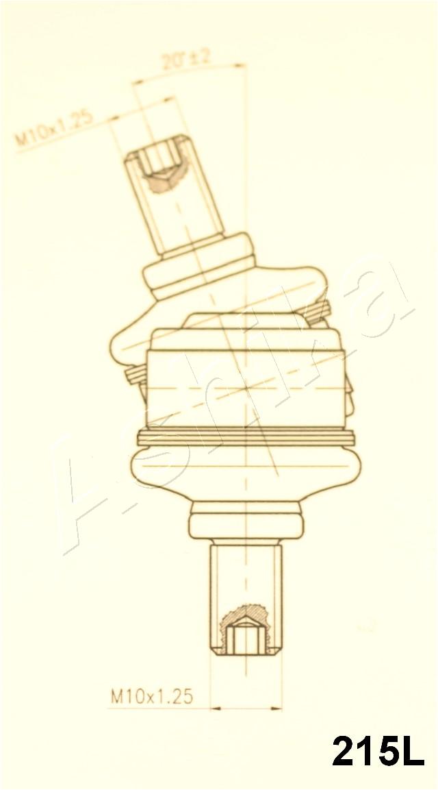 Stabilizzatore, Autotelaio - 106-02-215L ASHIKA
