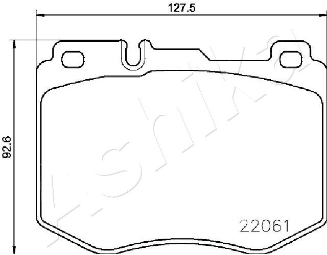 Brake Pad Set, disc brake - 50-00-0516 ASHIKA