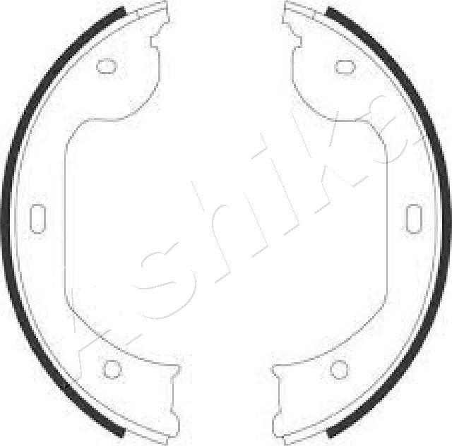 Brake Shoe Set, parking brake - 55-00-0104 ASHIKA