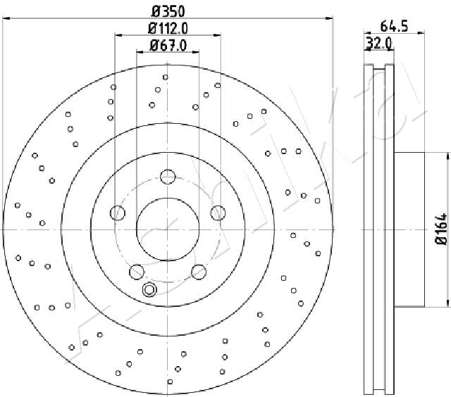 Brake Disc - 60-00-0543 ASHIKA