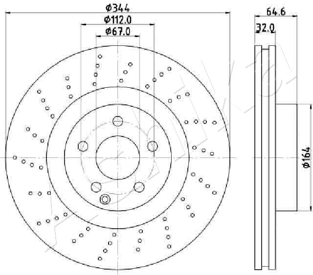 Brake Disc - 60-00-0558C ASHIKA