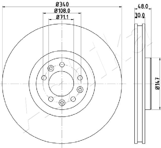 Brake Disc - 60-00-0611 ASHIKA