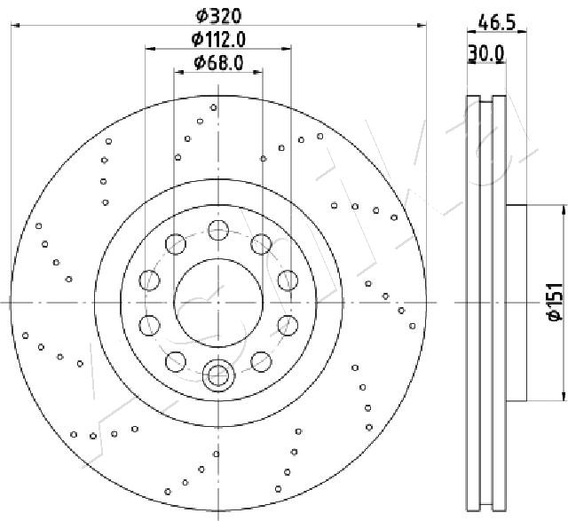 Brake Disc - 60-00-0913 ASHIKA