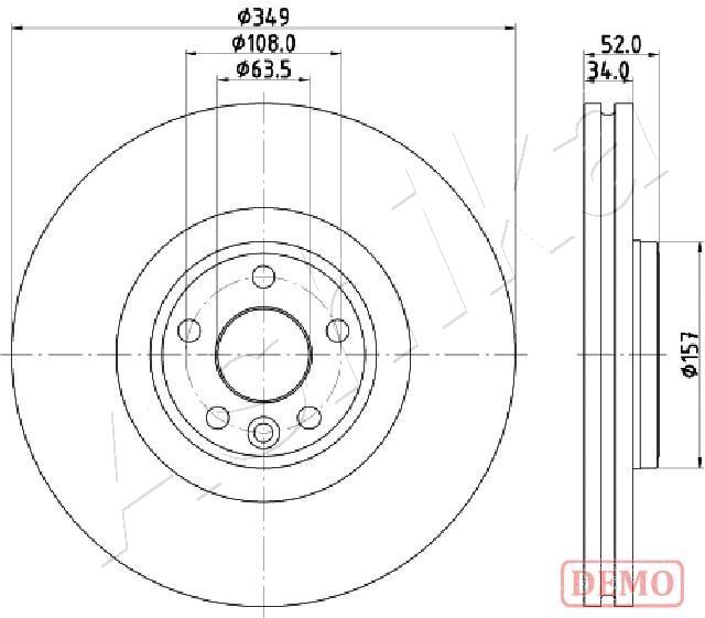 Brake Disc - 60-0L-L17C ASHIKA