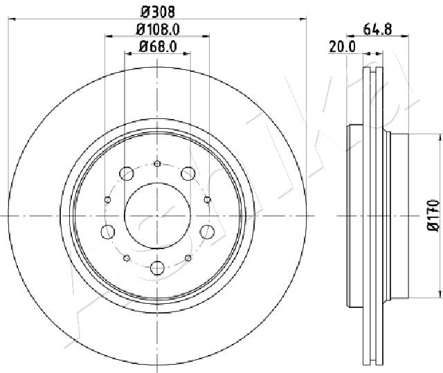 Brake Disc - 61-00-0326 ASHIKA