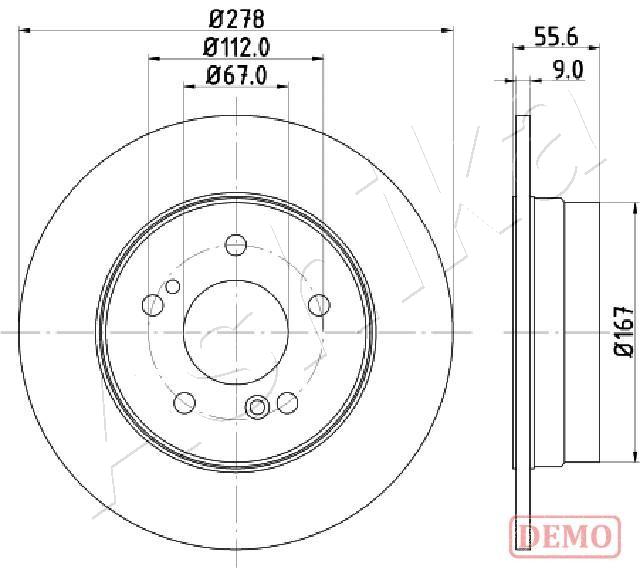 Brake Disc - 61-00-0505C ASHIKA
