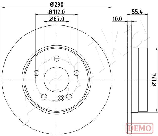 Brake Disc - 61-00-0507C ASHIKA