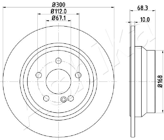Brake Disc - 61-00-0513 ASHIKA