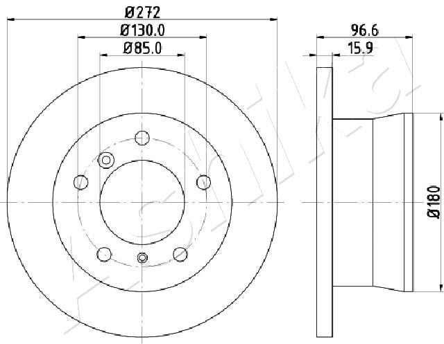 Brake Disc - 61-00-0526 ASHIKA