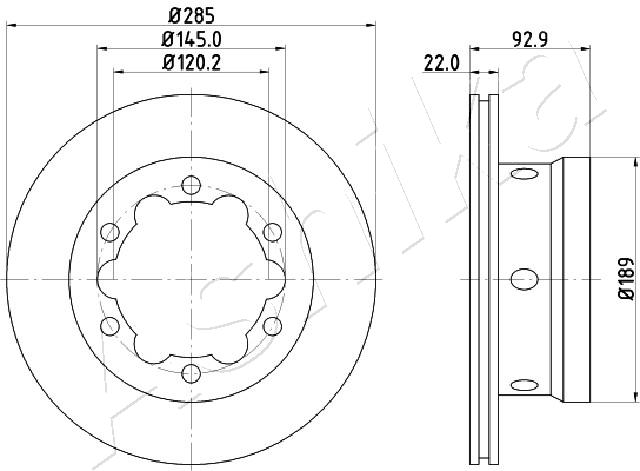 Brake Disc - 61-00-0528 ASHIKA