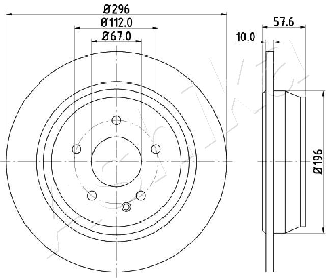 Brake Disc - 61-00-0532 ASHIKA