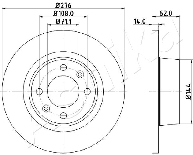 Brake Disc - 61-00-0604 ASHIKA