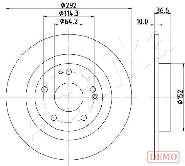 Brake Disc - 61-04-427C ASHIKA