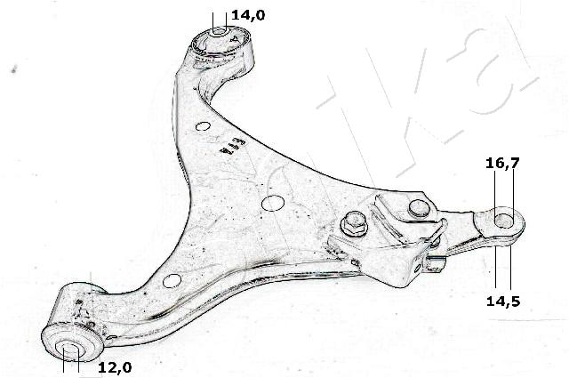 Track Control Arm - 72-0K-K03R ASHIKA
