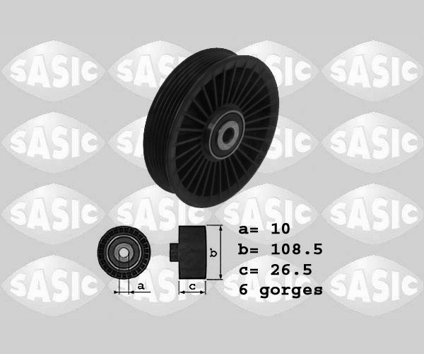 Deflection/Guide Pulley, V-ribbed belt - 1626144 SASIC