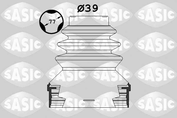 Bellow Set, drive shaft - 1900002 SASIC