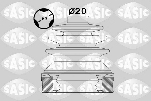 Bellow Set, drive shaft - 1900003 SASIC