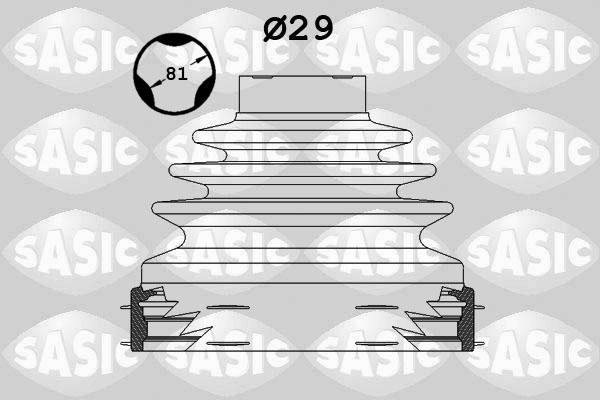 Kit cuffia, Semiasse - 1900024 SASIC