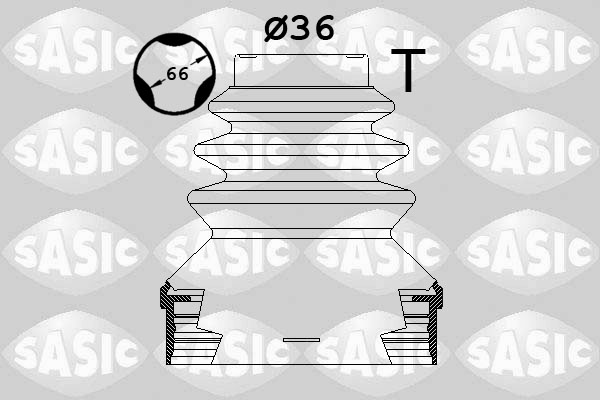 Bellow Set, drive shaft - 1900036 SASIC