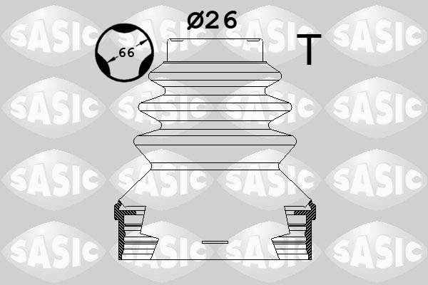 Bellow Set, drive shaft - 1900037 SASIC