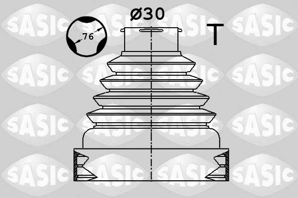 Bellow Set, drive shaft - 1900038 SASIC