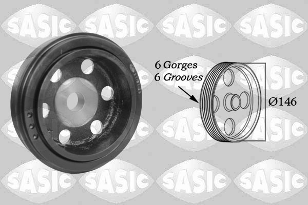 Belt Pulley, crankshaft - 2150016 SASIC