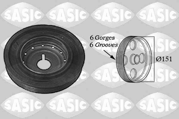 Belt Pulley, crankshaft - 2154011 SASIC