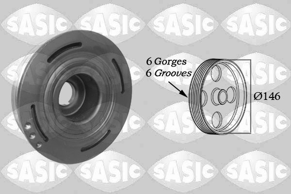 Belt Pulley, crankshaft - 2154013 SASIC