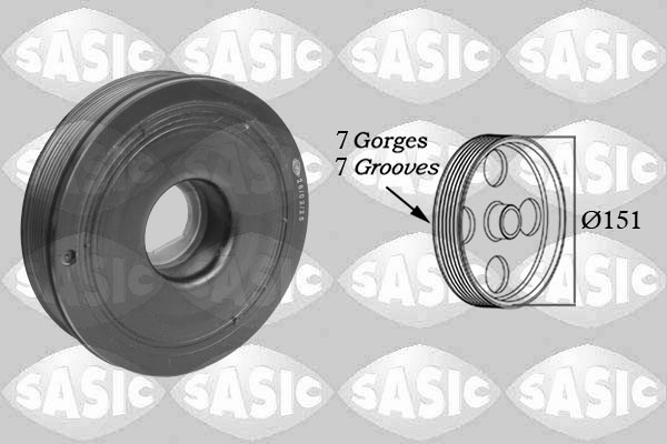 Belt Pulley, crankshaft - 2154018 SASIC