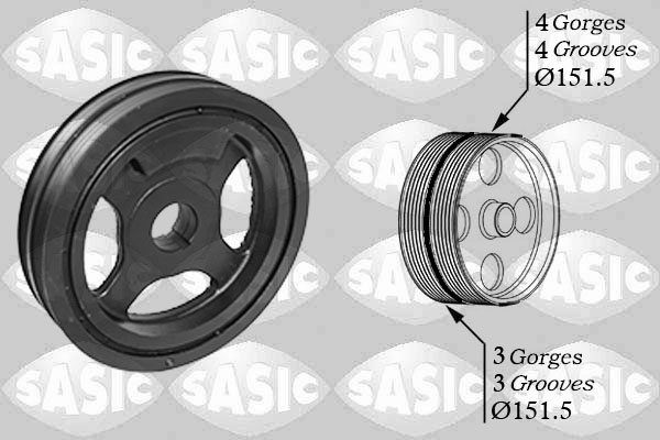 Puleggia cinghia, Albero a gomiti - 2154027 SASIC